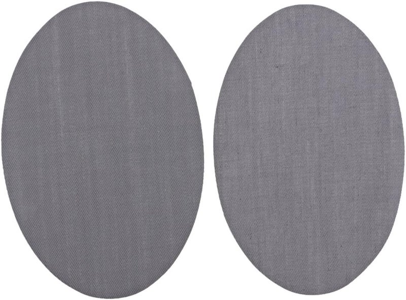 klarako 1 Pair Polyester patches Repair kit for Jacket Jeans Elbow Kne, Grey, 15 x 10cm - Image 3
