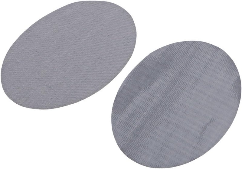 klarako 1 Pair Polyester patches Repair kit for Jacket Jeans Elbow Kne, Grey, 15 x 10cm - Image 1