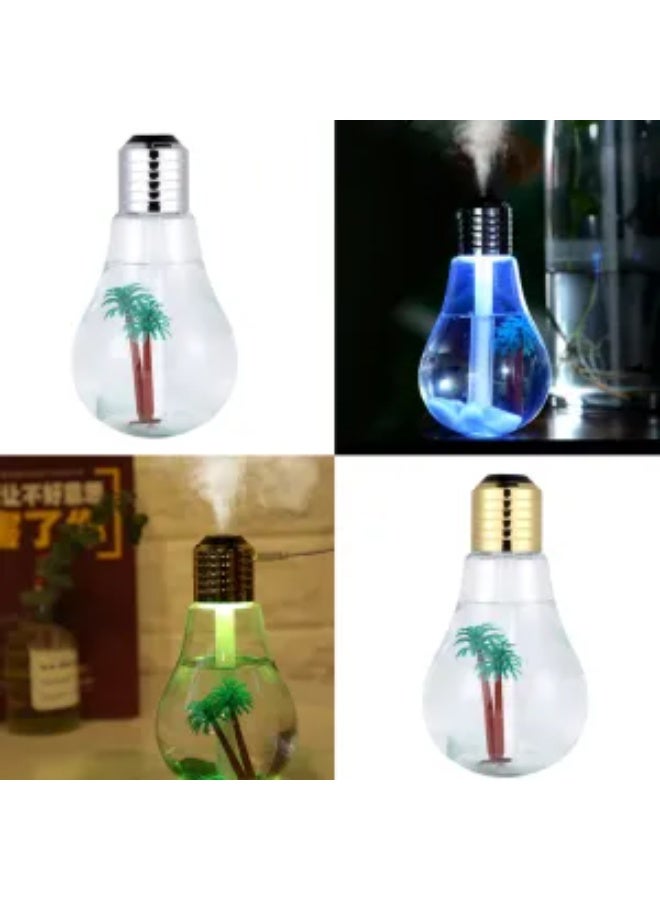 Air Humidifier, Aroma Diffuser & Mist Freshener – Colorful Light Bulb Design, USB Powered, High Mist Output 35-40mL/h, Continuous/Intermittent Spray, 3.5H Runtime, 7-Color LED Night Light, Decorative Style, for Home Office Car - Image 5