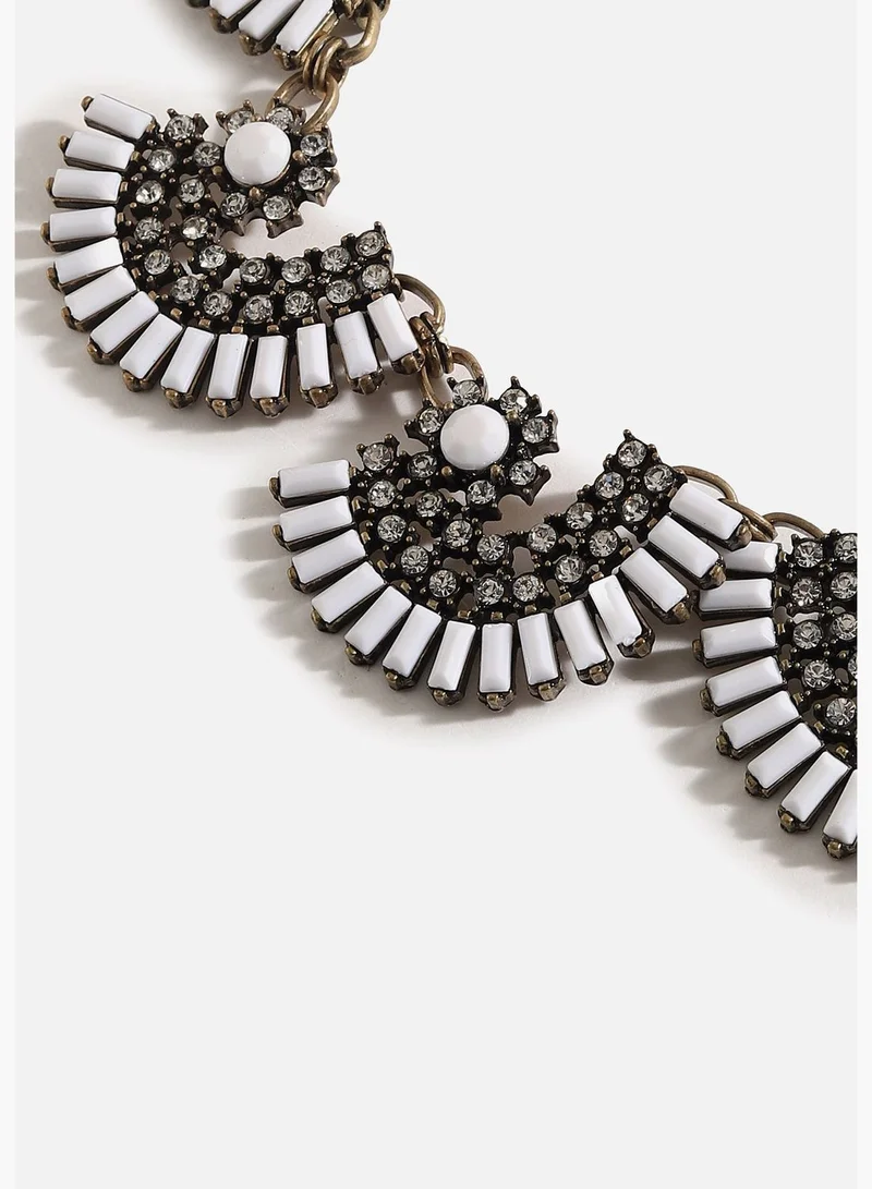 SOHI Gold Plated Designer Stone Necklace