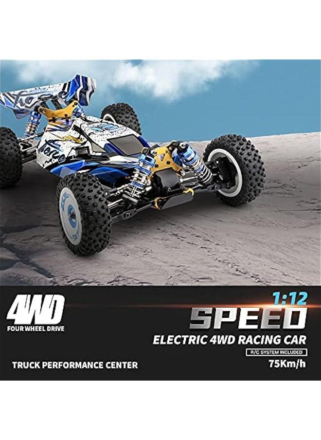null - WLtoys 124017 V2 RC Car, 1:12 Scale 2.4GHz Remote Control Car, 4WD 75km/h High Speed Racing Car, Off-Road Buggy Drift Car RTR with Brushless Motor and Metal Chassis for Adults - Image 1