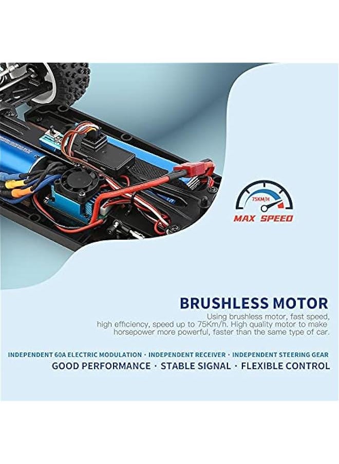 null - WLtoys 124017 V2 RC Car, 1:12 Scale 2.4GHz Remote Control Car, 4WD 75km/h High Speed Racing Car, Off-Road Buggy Drift Car RTR with Brushless Motor and Metal Chassis for Adults - Image 1