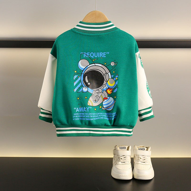 Children'S Clothing Boy'S Coat Two, Three, Four And Five Year Old Trendy Baby Spring Clothes Children'S Top Handsome Fashionable Baseball Clothes - Image 4