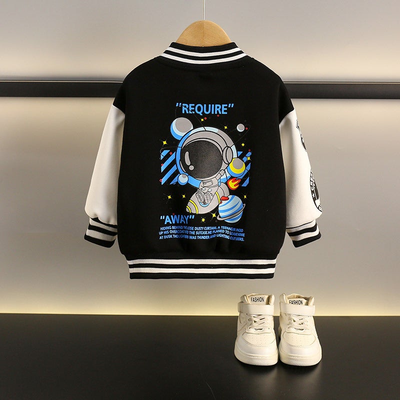 Children'S Clothing Boy'S Coat Two, Three, Four And Five Year Old Trendy Baby Spring Clothes Children'S Top Handsome Fashionable Baseball Clothes - Image 5