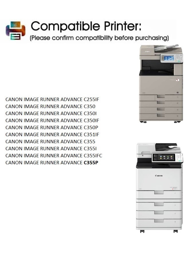 C-EXV 47 Black Toner Cartridge Replacement For Canon IR ADV C250i, IR ADV C250iF, IR ADV C255i, IR ADV C350i, IR ADV C351iF, IR ADV C355i (Black) - Image 5