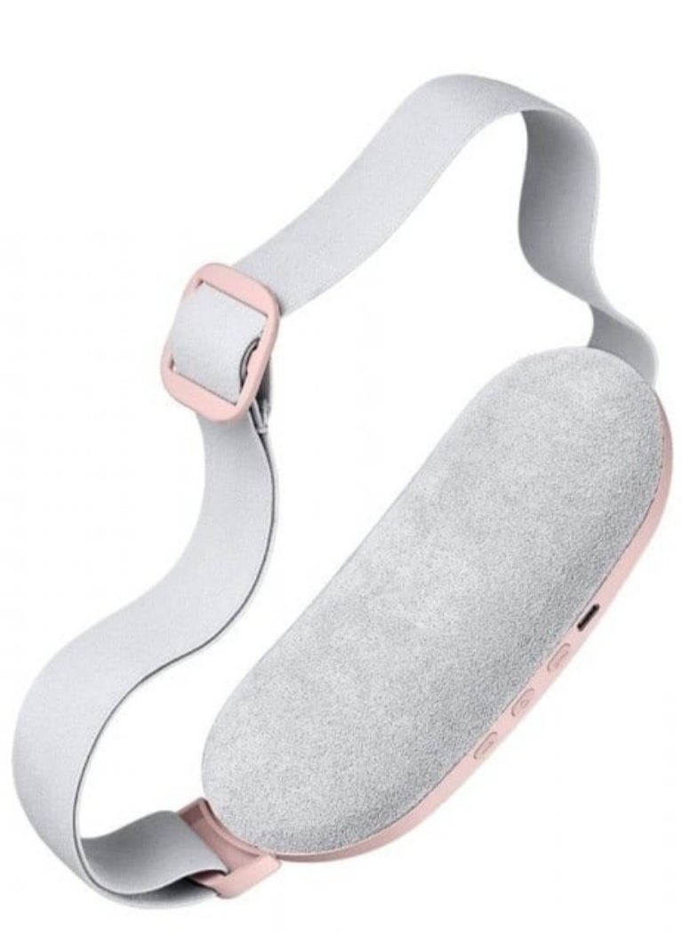 Heating pads with massage feature used for women during menstruation. The pad is placed on the abdomen and fixed to the waist in the form of an adjustable abdominal belt. It can be used for back pain or to warm the feet or hands. Easy to use, comfortable and portable. You can move it anywhere. It works with a wireless battery. The battery is rechargeable. It has a digital screen and a vibration alert. The heat is instant with just the push of a button. It only takes 3 seconds to heat up. It has 3 temperature levels: 50 degrees Celsius, 55 degrees Celsius or 60 degrees Celsius. It also has a massage feature with the pad levels. The pad is soft on the skin, safe and does not cause burns. The battery capacity is 18000 mAh. The charging time is 3 hours and it works for 120 hours per charge