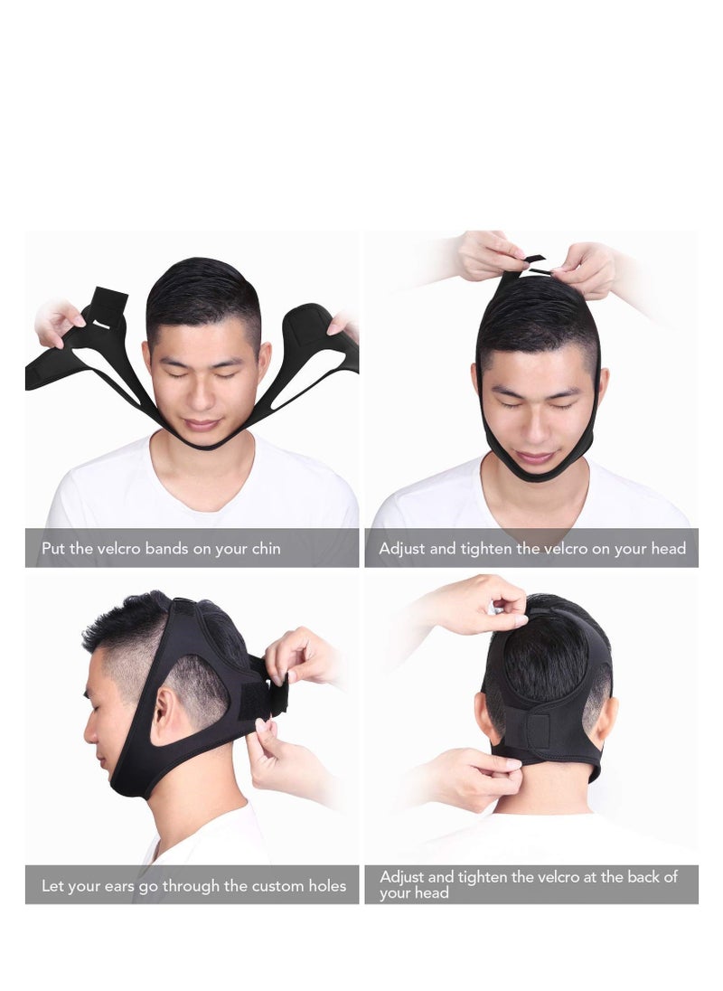 SYOSI Anti Snoring Chin Strap, Stop Snoring, The Most Effective Snoring Solution, Snoring Reduction Relief Stopper, Sleep Aid Devices Adjustable Comfortable Bands For Men And Women  - Image 5