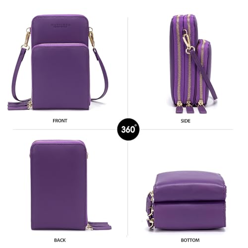 My Friday myfriday Small Crossbody Cell Phone Bag for Women, Mini Over Shoulder Handbag Purse with Credit Card Slots - Image 2