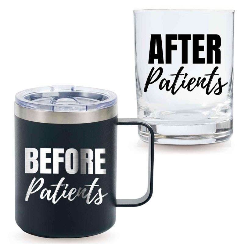 Onebttl مجموعة هدايا الأطباء والممرضين Onebttl للرجال والنساء كأس ويسكي كوب قهوة طلاب كلية الطب والتمريض مثالي لزملاء العمل عيد الميلاد عيد الميلاد