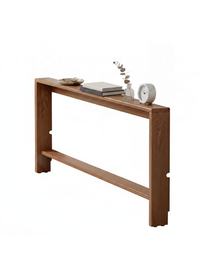 CHOIWIN 100x30x70cm Long Narrow Console Table -  Solid Wood Entryway Sofa Table with Lower Shelf, Modern Behind Couch Hallway Table - Image 2