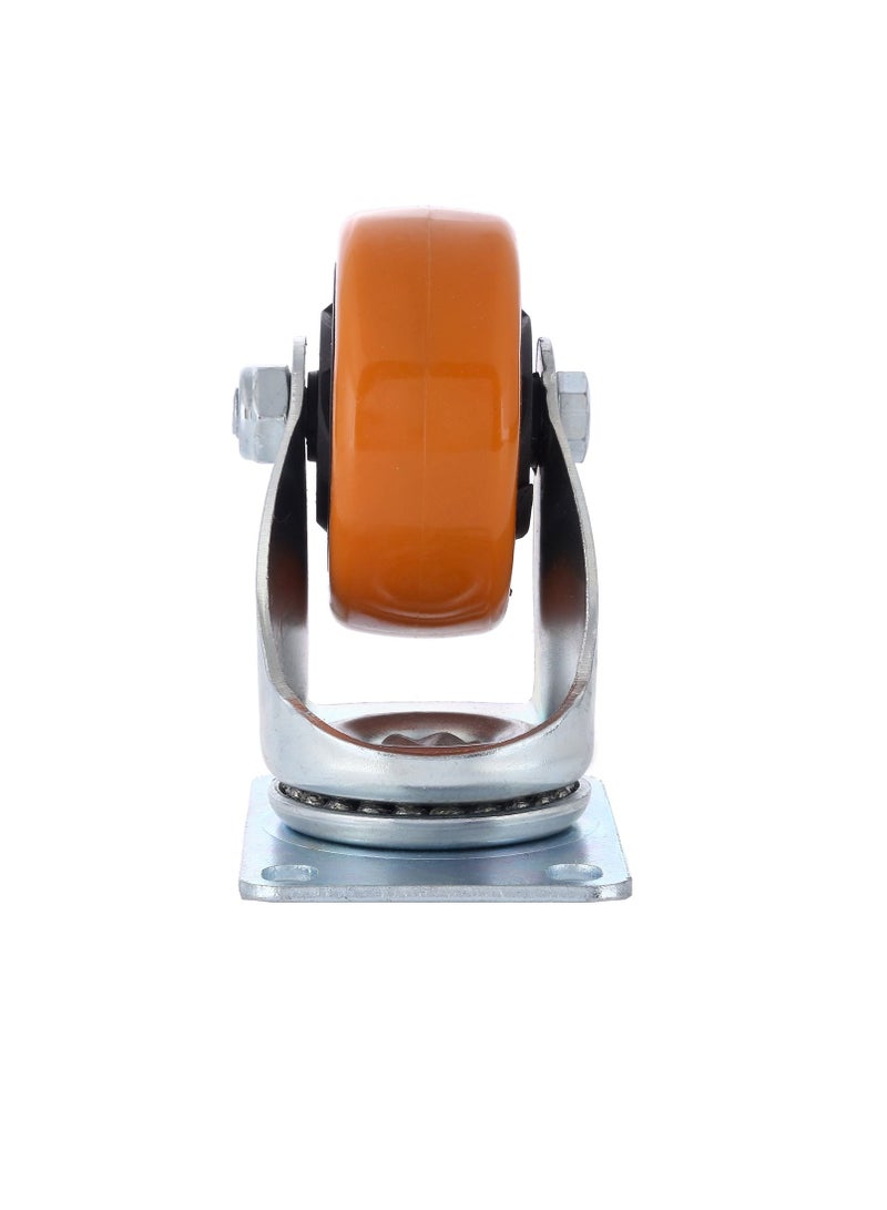BMB tools 2-Piece 75mm Orange PVC Medium Duty Caster Double Ball Bearing - Swivel - Plate - Image 4