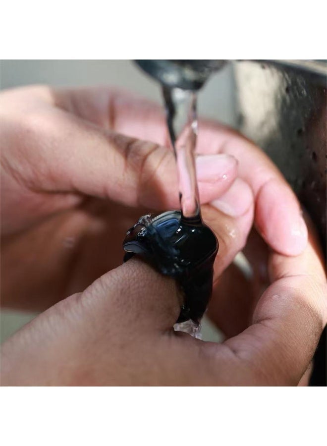 ويسلاميك خاتم التسبيح الذكي Tasbih Zikr، خاتم تسبيح قابل للتعديل مع عداد أصابع بخمسة أحجام (/18/20/22 مم)، خاتم تذكير بالصلاة مع عداد رقمي مدعوم بتطبيق، خاتم تسبيح مقاوم للماء بأربعة أرقام للمسلمين (أسود) - Image 5