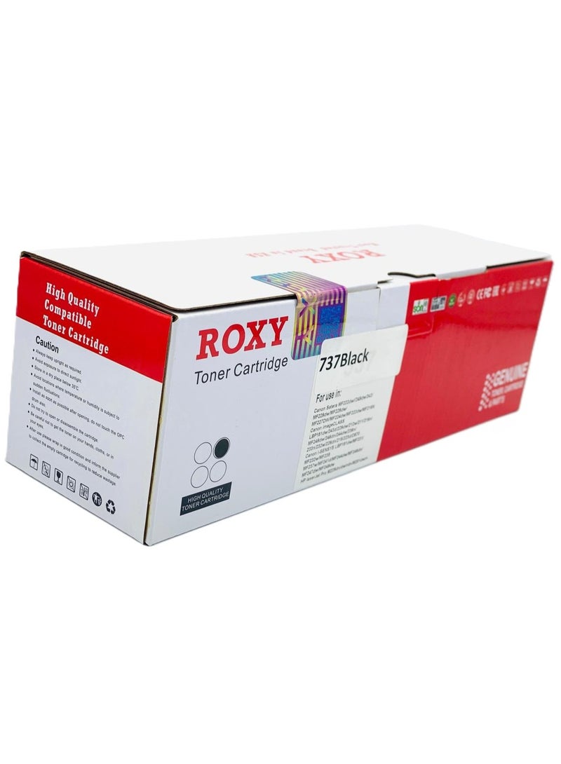 روكسي خرطوشة حبر ROXY 737 سوداء متوافقة | إنتاجية عالية | لطابعات سلسلة Canon MF • Canon i-SENSYS MF212w • Canon i-SENSYS MF216n • Canon i-SENSYS MF217w • Canon i-SENSYS MF226dn • Canon i-SENSYS MF229dw - Image 1