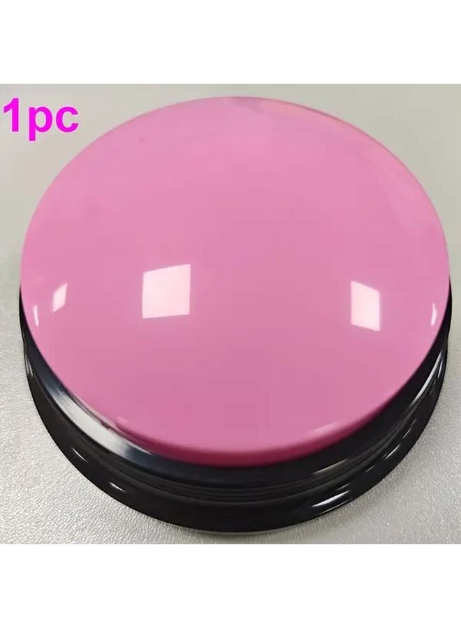 Pink Dog Button Recorder Interactive Pet Communication Training Toy - Image 1