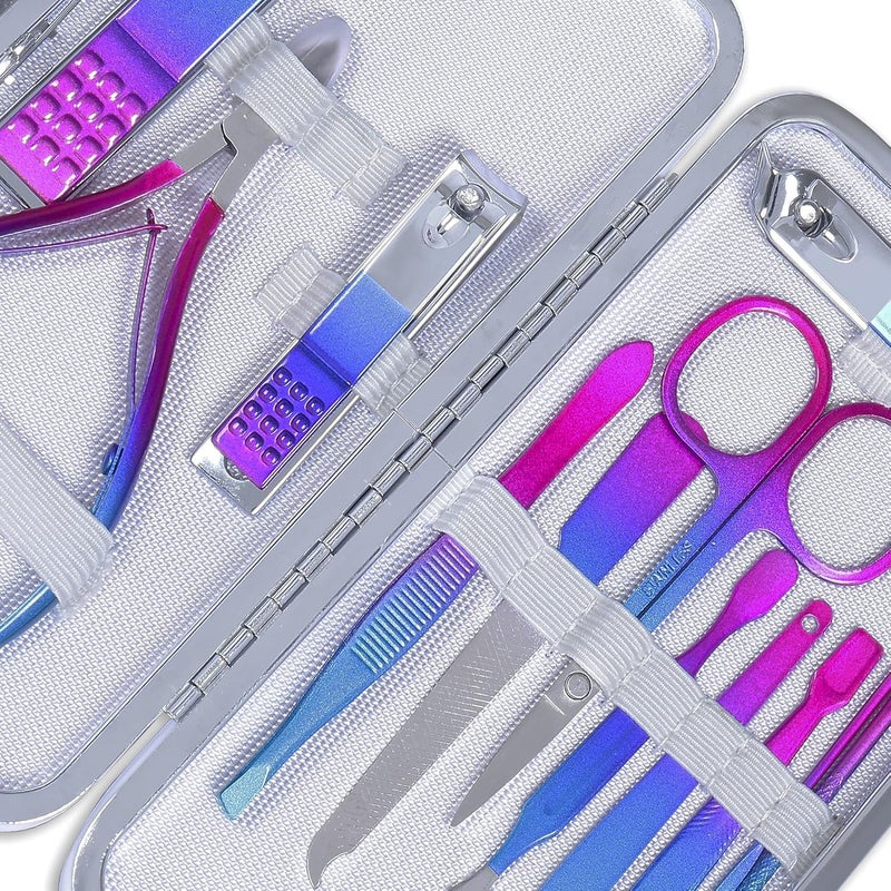 DOCOSS DOCOSS12 IN 1 Manicure Pedicure Kit For WomenNail Cutter For WomenManicure kit for women With Pedicure Set Acne needleNail Cllippers For Women set - Image 5
