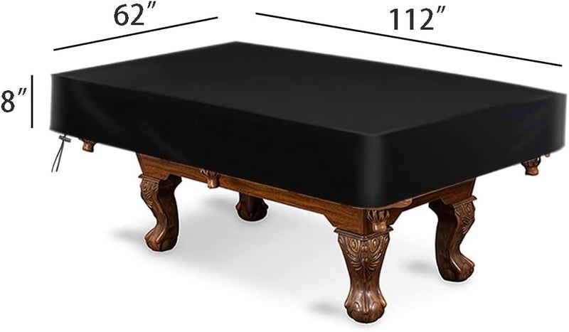 Amberr Waterproof Billiard Pool Table Cover for 7/8/9 Foot Tables (9 Foot: 112x62x8in) - Image 2