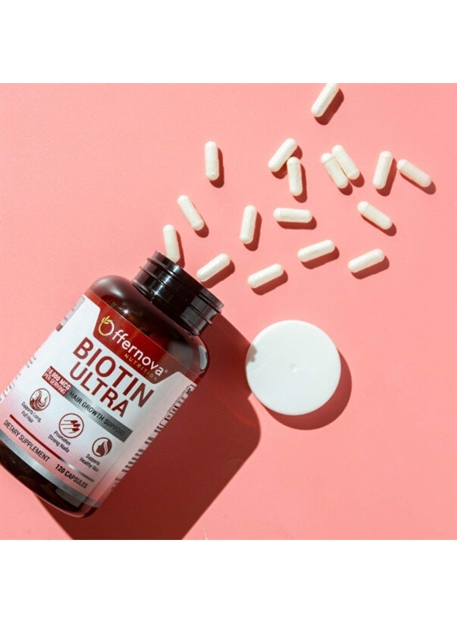 Offernova Biotin Ultra Hair Growth Formula, 10000 mcg - 120 Capsules - Image 3