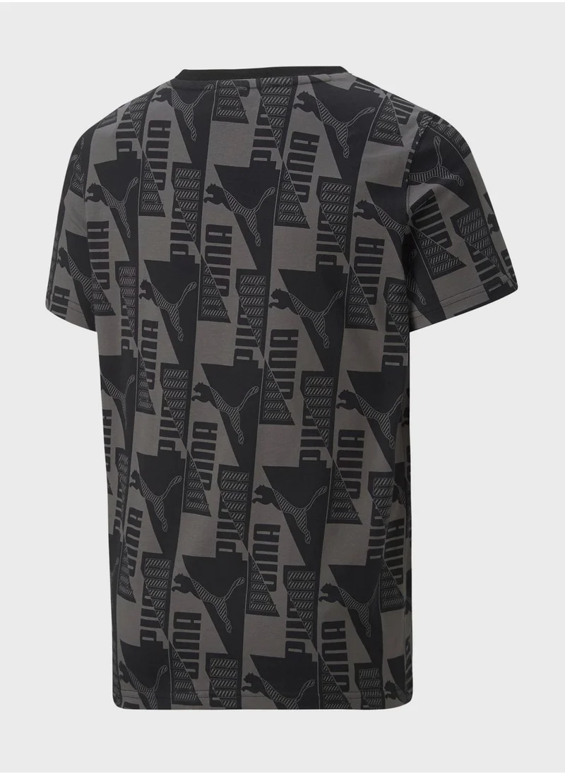 PUMA Kids All Over Printed T-Shirt