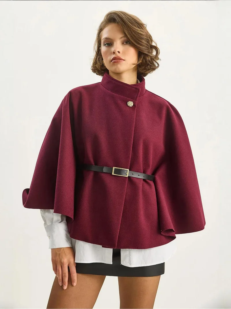 Bianco Lucci LUCCI Oversized Wool Blend Overcoat