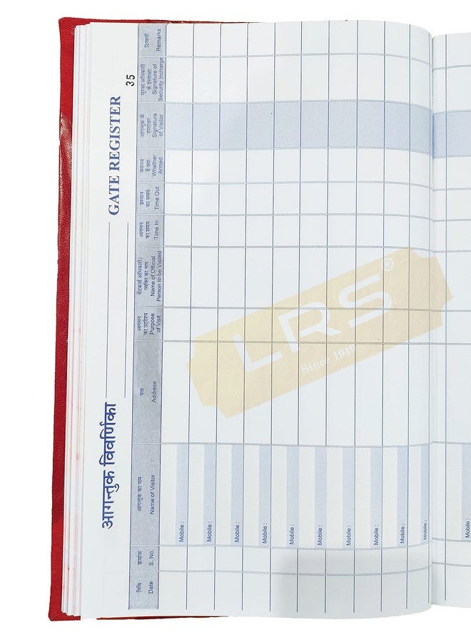 LRS Gate Register - Gate Entry Register - 100 GSM High Bright Maplitho Paper - 100 Pages Long - 2200 Entries - Image 4
