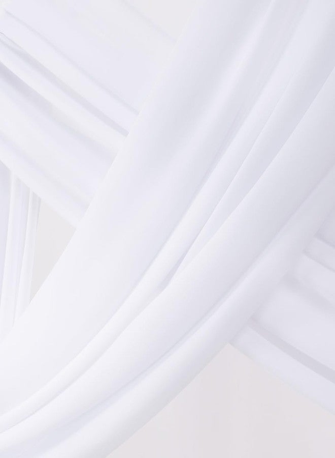 Socomi Wedding Arch Draping Fabric 1 Panel 29" x 18Ft White Sheer Backdrop Curtain Drapes 6 Yards for Wedding Ceremony Birthday Party Decoration - Image 3