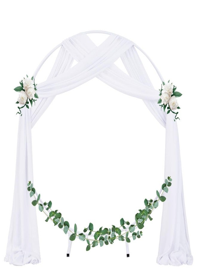 Socomi Wedding Arch Draping Fabric 1 Panel 29" x 18Ft White Sheer Backdrop Curtain Drapes 6 Yards for Wedding Ceremony Birthday Party Decoration - Image 2