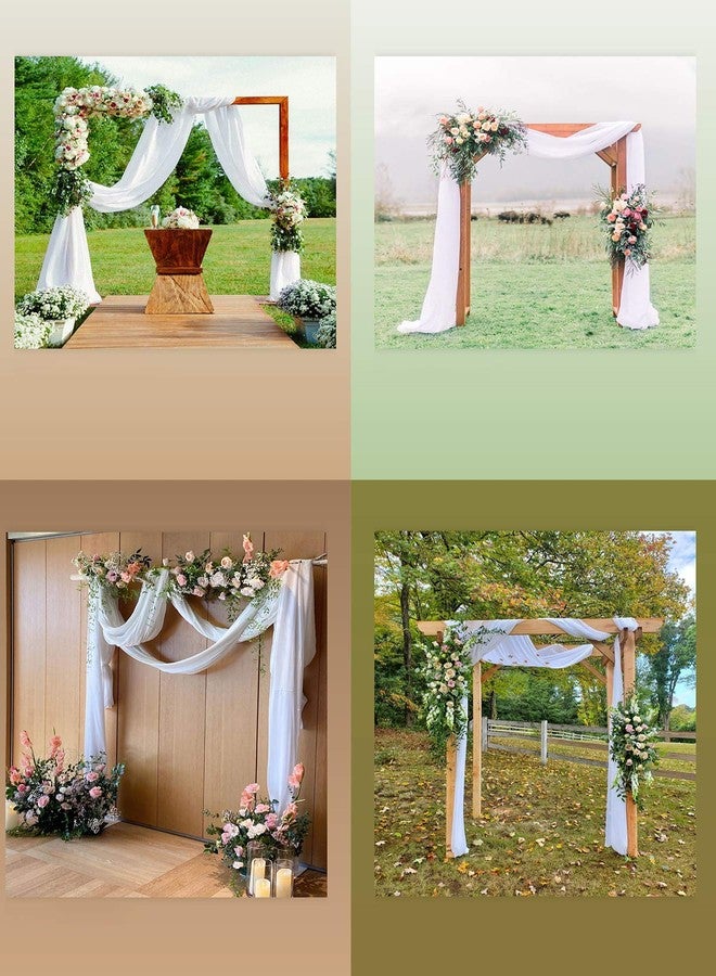 Socomi Wedding Arch Draping Fabric 1 Panel 29" x 18Ft White Sheer Backdrop Curtain Drapes 6 Yards for Wedding Ceremony Birthday Party Decoration - Image 5