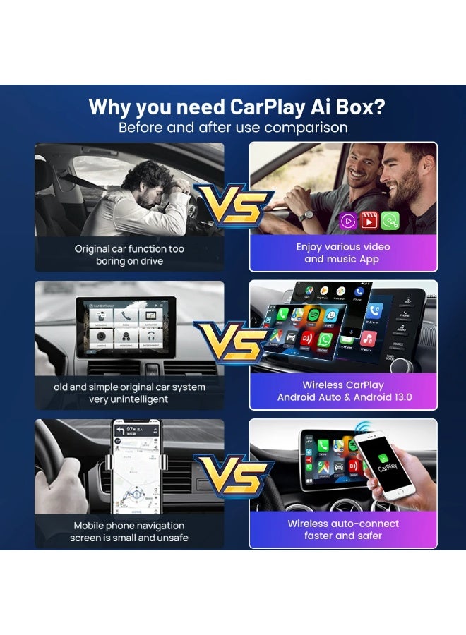 كار لينكيت كاربلاي تيبوكس امبيانت ليد من كارلينكت بسرعة 8 رام وسعة تخزين 128 جيجابايت بمعالج كوالكوم 6225 الأحدث والأسرع بالسوق لتحويل شاشة السيارة الى نظام اندرويد 13 وتشغيل اليوتيوب والنتفلكس والتطبيقات الأخرى على أغلب انواع السيارات - Image 5