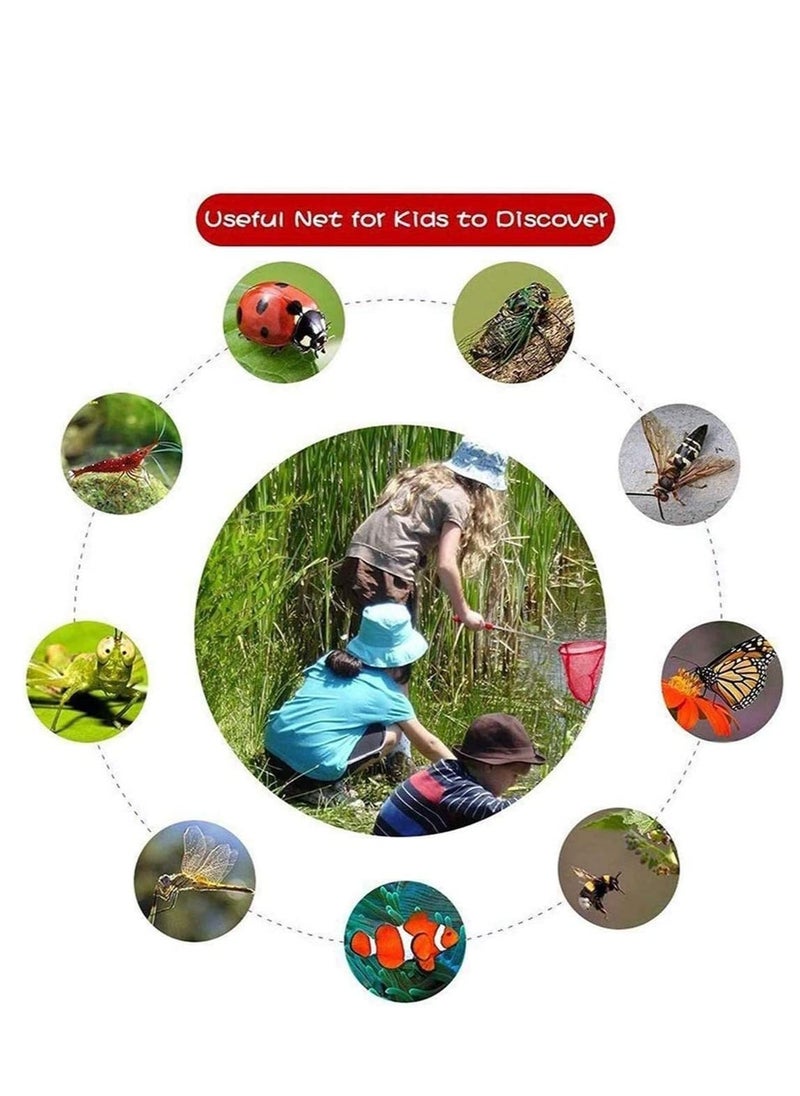 SYOSI - 5Pcs Telescopic Butterfly Net Fishing Pond Net, Extendable for Kids Catching Bugs Insect Small Fish Outdoor Garden Activities 5 Colors - Image 1