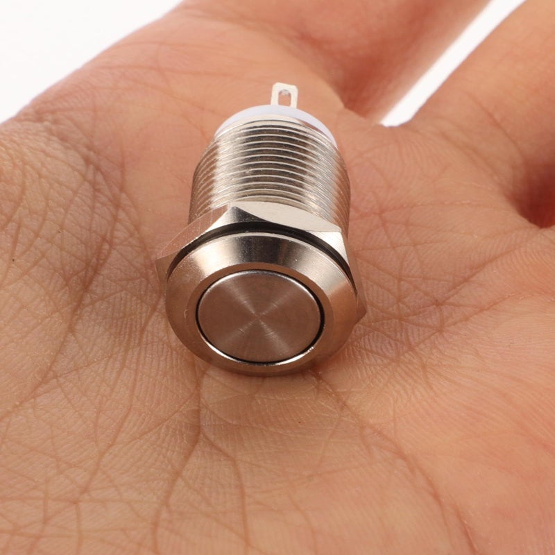 2Pcs Universal Wired Doorbell Button 12mm Self Reset Flat Push Button - Image 5