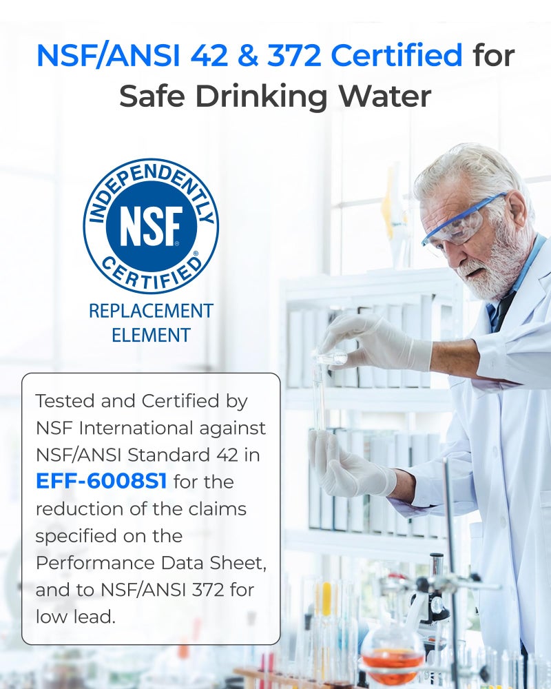 Waterdrop EDR3RXD1 Replacement for EverydropÂ® Filter 3, 4396841, 4396710, KenmoreÂ® 46-9083, 46-9030, WD-F08 Refrigerator Water Filter, 3 Filters - Image 2
