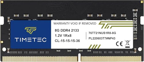 Timetec 8GB DDR4 2133MHz PC42133P PC417000 SODIMM Laptop RAM 260Pin 12V CL15 NonECC Unbuffered Memory Module for Laptop Notebook Mini PC AllinOne - Image 1