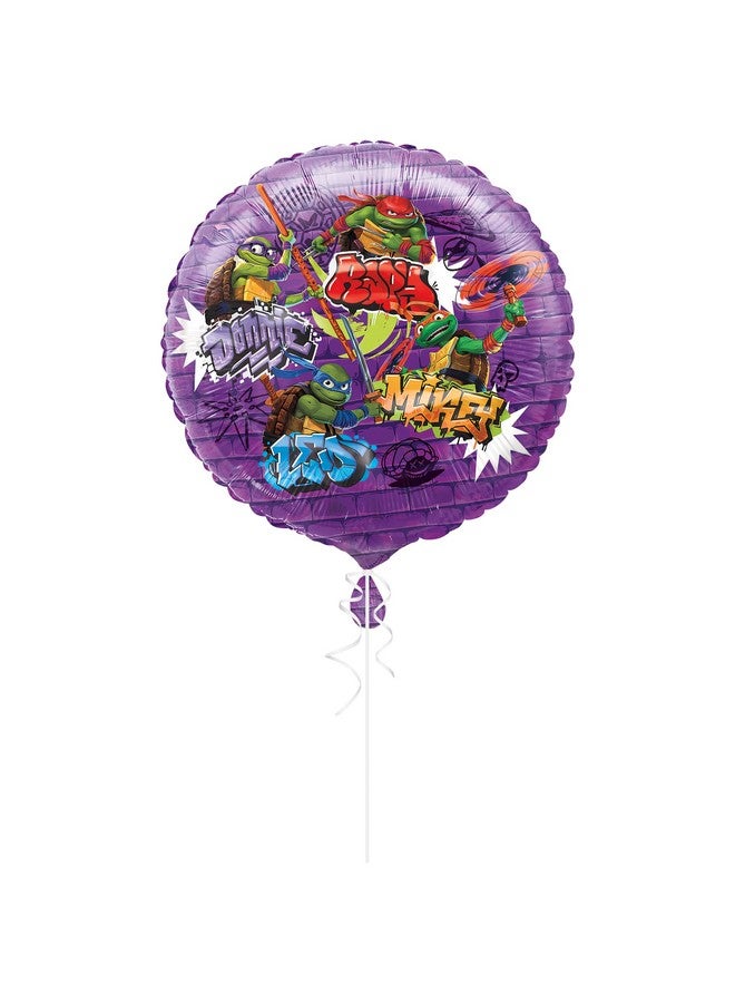 Unique TMNT Mutant Mayhem Multicolor Round Foil Balloon - 18" (1 Ct) | Perfect For Teenage Mutant Ninja Turtles Themed Parties & Celebrations - Image 4