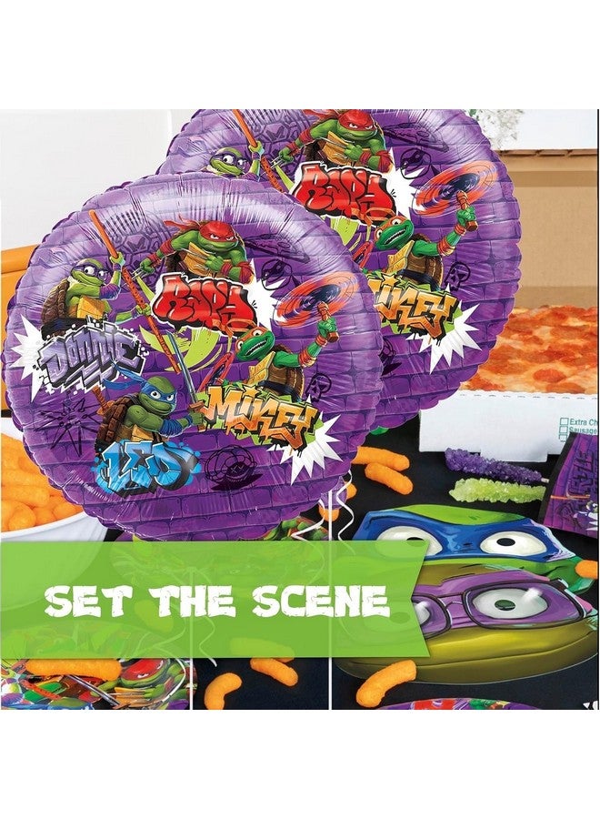 Unique TMNT Mutant Mayhem Multicolor Round Foil Balloon - 18" (1 Ct) | Perfect For Teenage Mutant Ninja Turtles Themed Parties & Celebrations - Image 3
