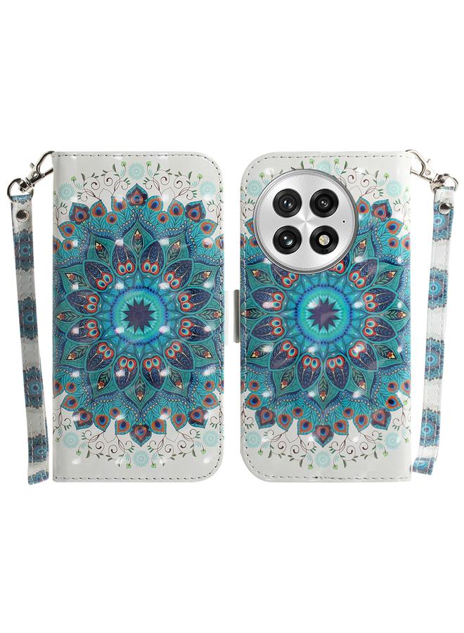 The Bros حافظة لهاتف OnePlus 13 حافظة جلدية قابلة للطي أفقياً بتصميم ثلاثي الأبعاد ملون