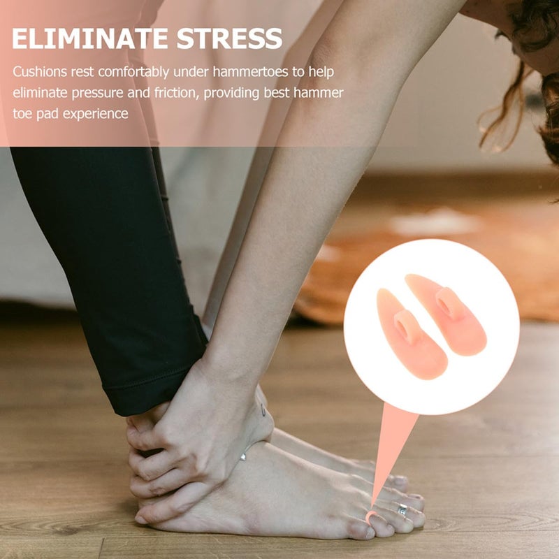 Toe Valgus Pads Bunion Splint Corrector Small Skin Color 4 Pack Foot Care Separator Protector - Image 5