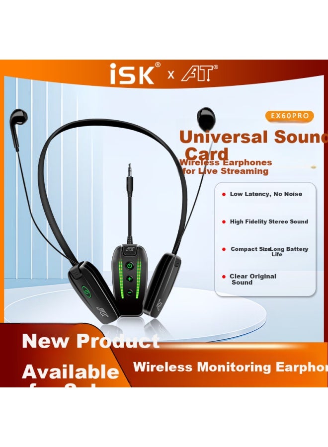 Isk Ex60pro Monitoring Headphones For Tiktok, Kuaishou Singing, In-ear Monitoring Headphones For Performances, Outdoor Gaming, Stereo Over-ear Neckband Headphones With One Mic And One Speaker - Image 2
