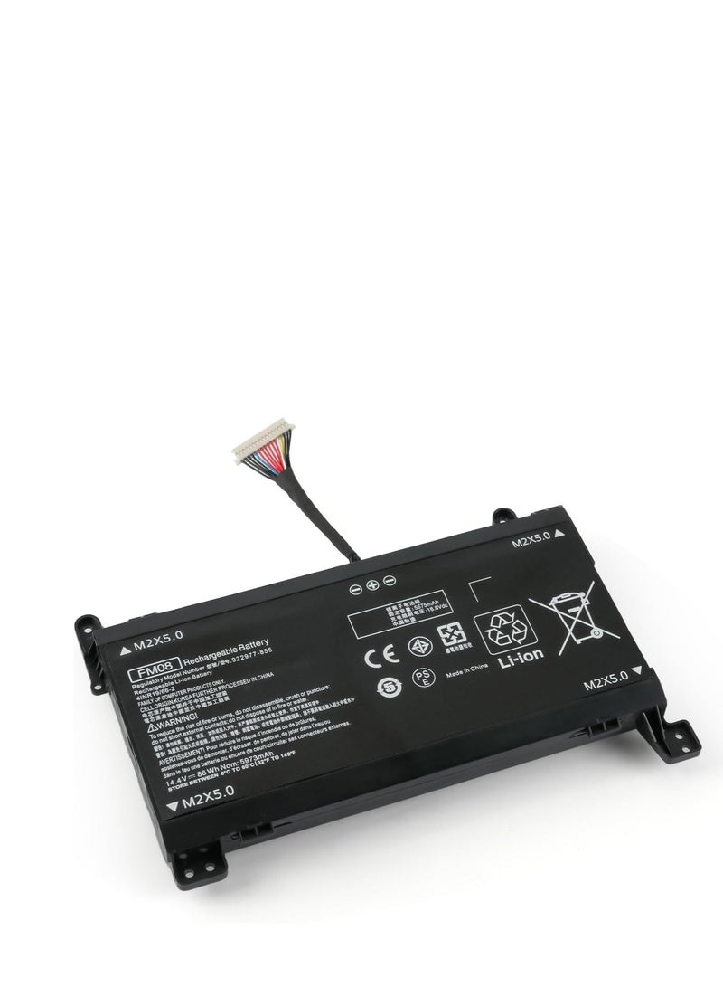 Terabyte Laptop Battery 14.4V 86Wh 5973mAh FM08 Replacement for HP Omen 17-AN013TX 17-AN014TX 17-AN014NG TPN-Q195 Series 922753-421 922977-855 16-Pin Connector - Image 1