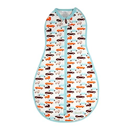 Woombie Original Baby Swaddling Blanket - Soothing, Cotton Baby Swaddle with Zipper - Wearable Newborn Blanket, Boys & Toys, 14-19 lbs - Image 1