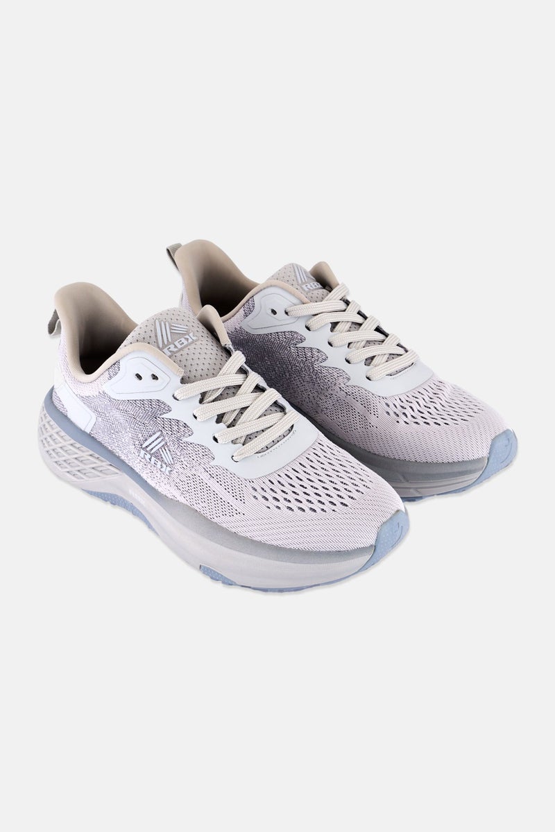 RBX Women Lace Up Running Shoes, Light Grey - Image 1