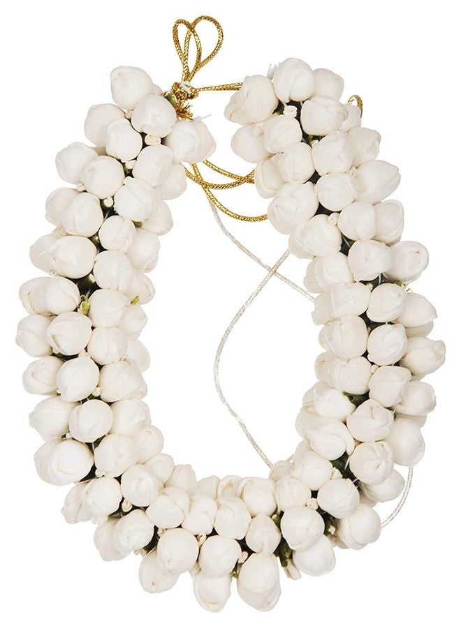 SUPER MARCHE Supermarche Hair Gajra in Artificial Jasmine Mogra Flower, Garland Juda Decoration Phool Gazra for Women, Juda Bun Realistic Hair Accessory for Girls (28 CM Long, Pack of 2) (Multicolour) - Image 3