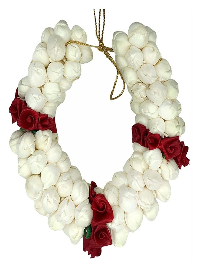 SUPER MARCHE Supermarche Hair Gajra in Artificial Jasmine Mogra Flower, Garland Juda Decoration Phool Gazra for Women, Juda Bun Realistic Hair Accessory for Girls (28 CM Long, Pack of 2) (Multicolour) - Image 4