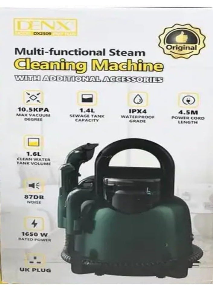 DENX DX2509 Multi-Functional Steam Cleaning Machine 1650W – High-Power Steam Cleaner with Dust Suction, Dual Tank, 4.5m Cord, Low Noise, Sterilization for Home Cleaning - Image 4