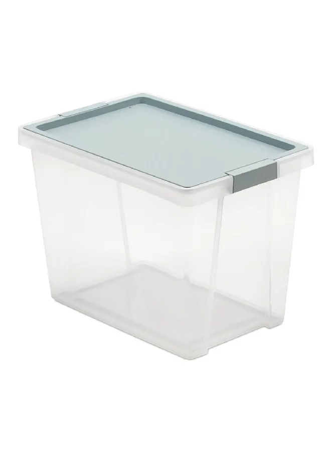 TATAY Multi Purpose Stackable Storage Box with Lid Clear and Blue 15 L 1157500