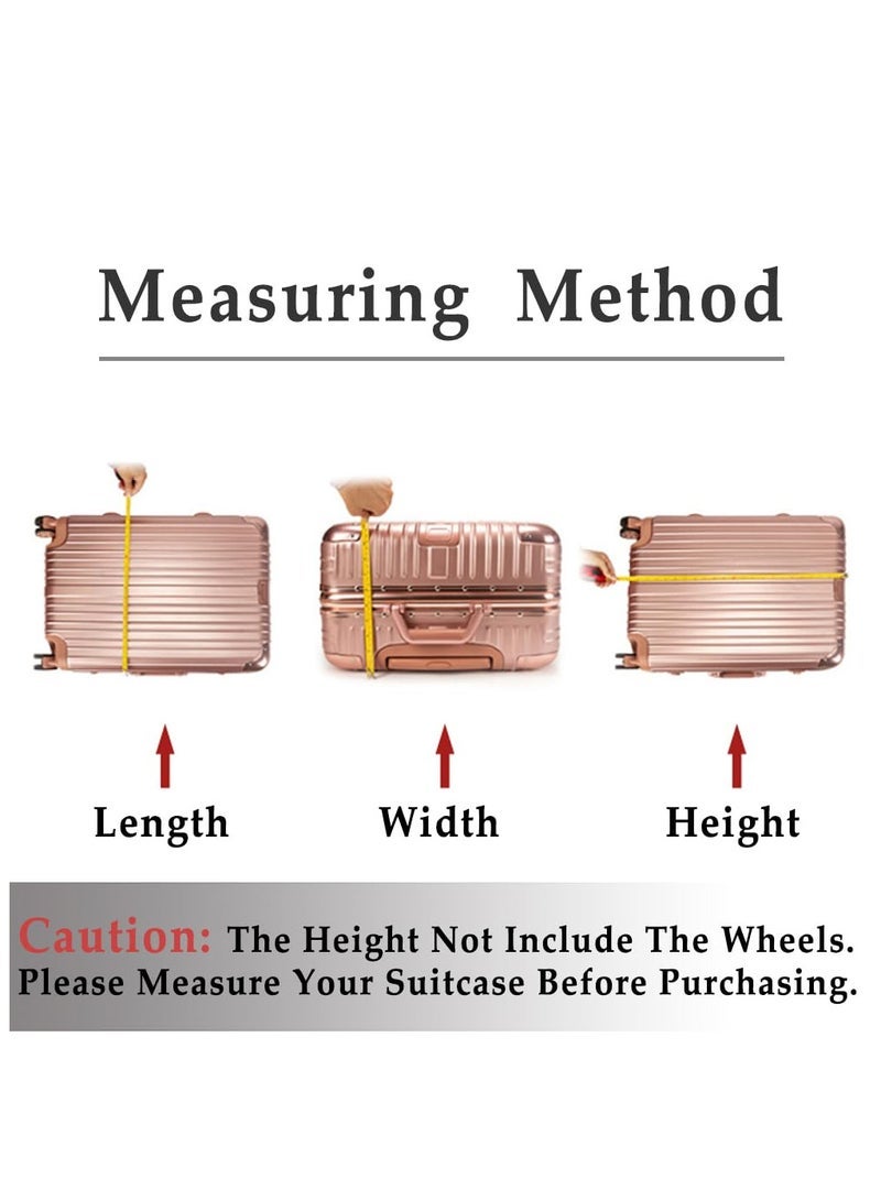 URbazaar ZERIFAM Luggage Cover Protector Bag, 3 Pieces Clear PVC Waterproof Suitcase Cover Protectors for Wheeled Suitcase Fits 20/24/28 Inch - Image 5