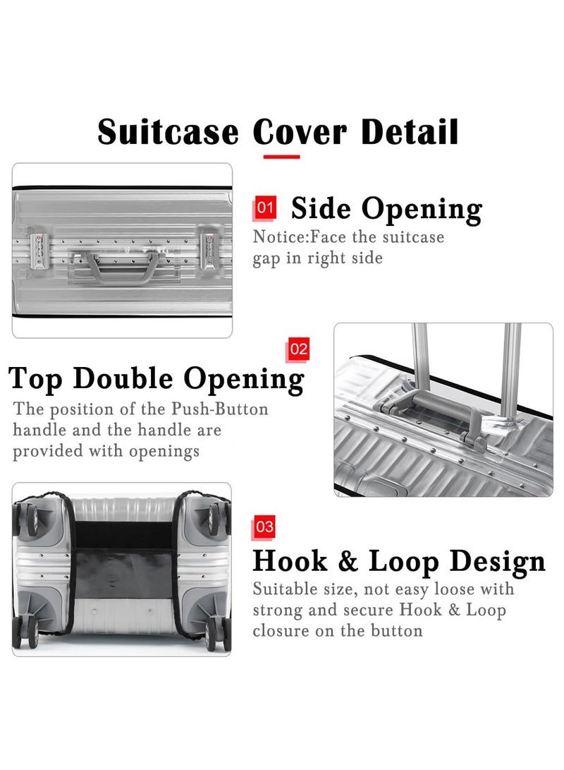 URbazaar ZERIFAM Luggage Cover Protector Bag, 3 Pieces Clear PVC Waterproof Suitcase Cover Protectors for Wheeled Suitcase Fits 20/24/28 Inch - Image 2