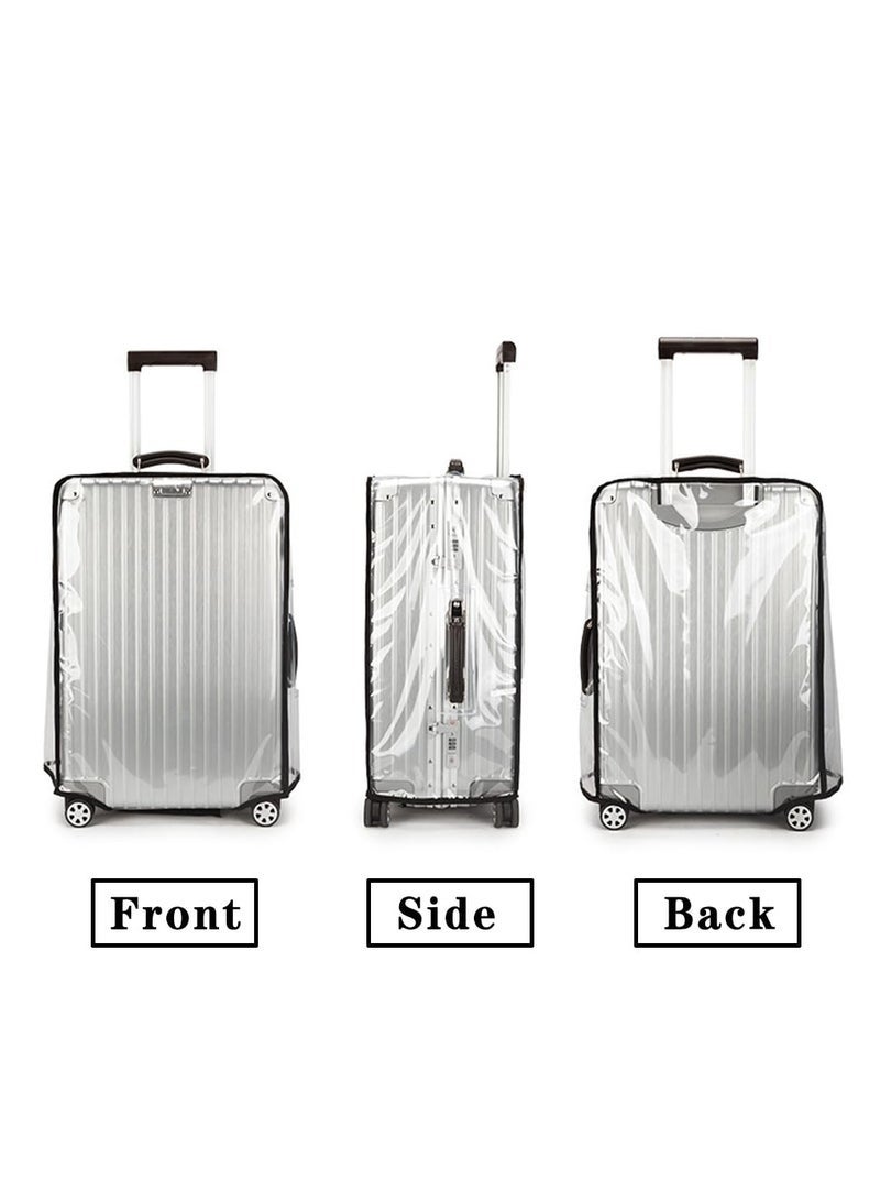 URbazaar ZERIFAM Luggage Cover Protector Bag, 3 Pieces Clear PVC Waterproof Suitcase Cover Protectors for Wheeled Suitcase Fits 20/24/28 Inch - Image 4