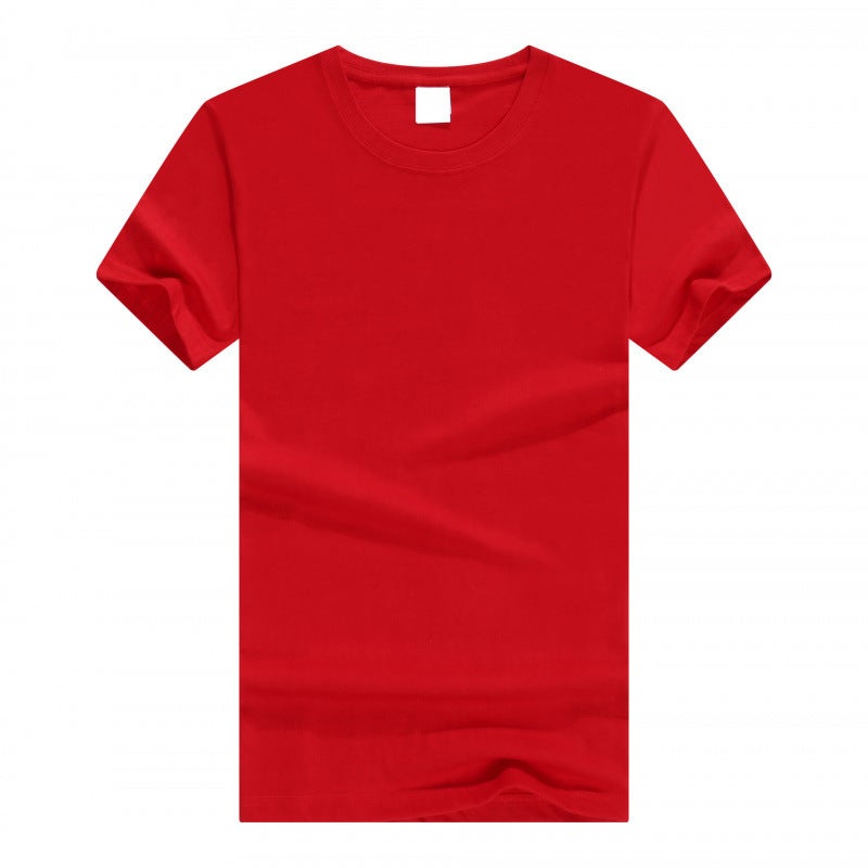 New Heavy 220G Trendy Cotton T-Shirt Men'S And Women'S Solid Color Short Sleeve Combed Cotton Crewneck T-Shirt White Thickened - Image 1