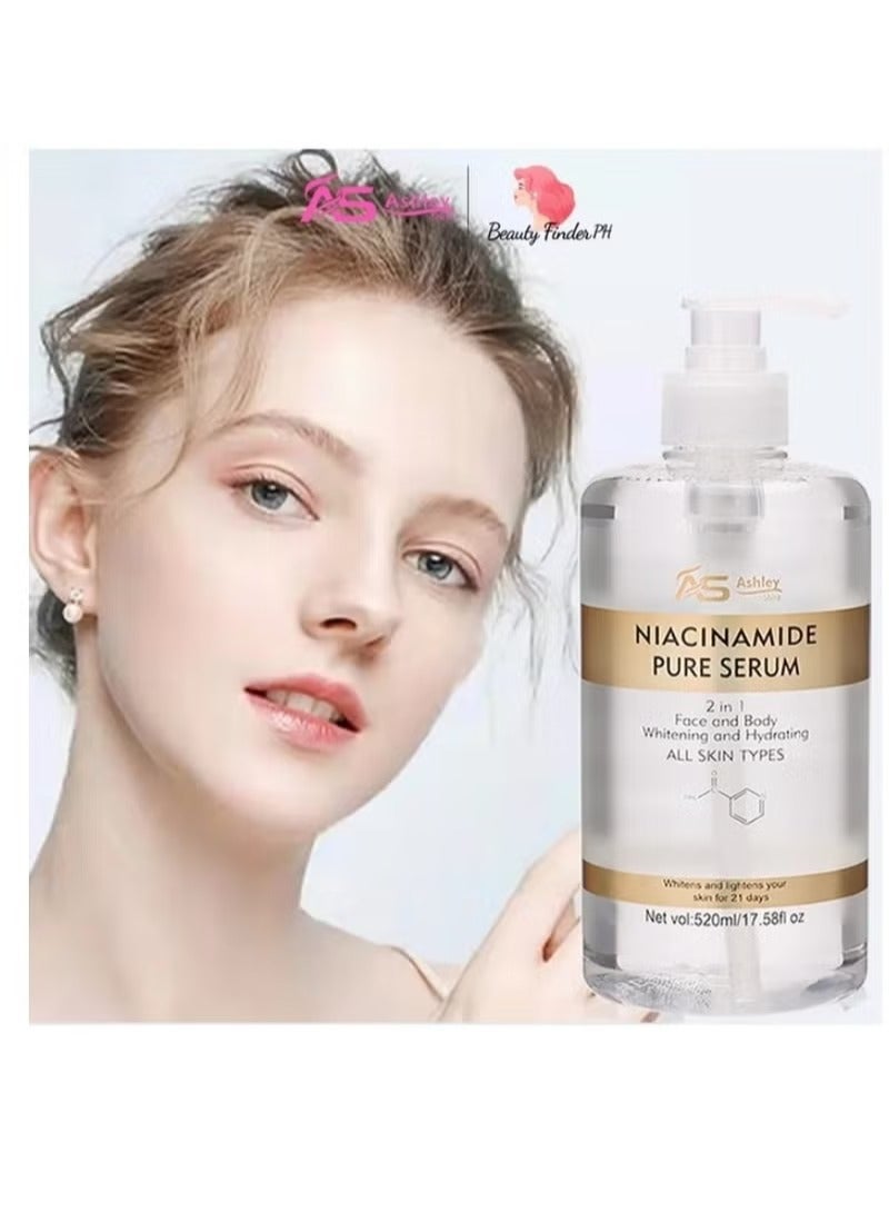 آشلي مصل أشلي شاين نياسيناميد النقي 2 في 1 لتبييض وترطيب الوجه والجسم 520 مل - Image 2