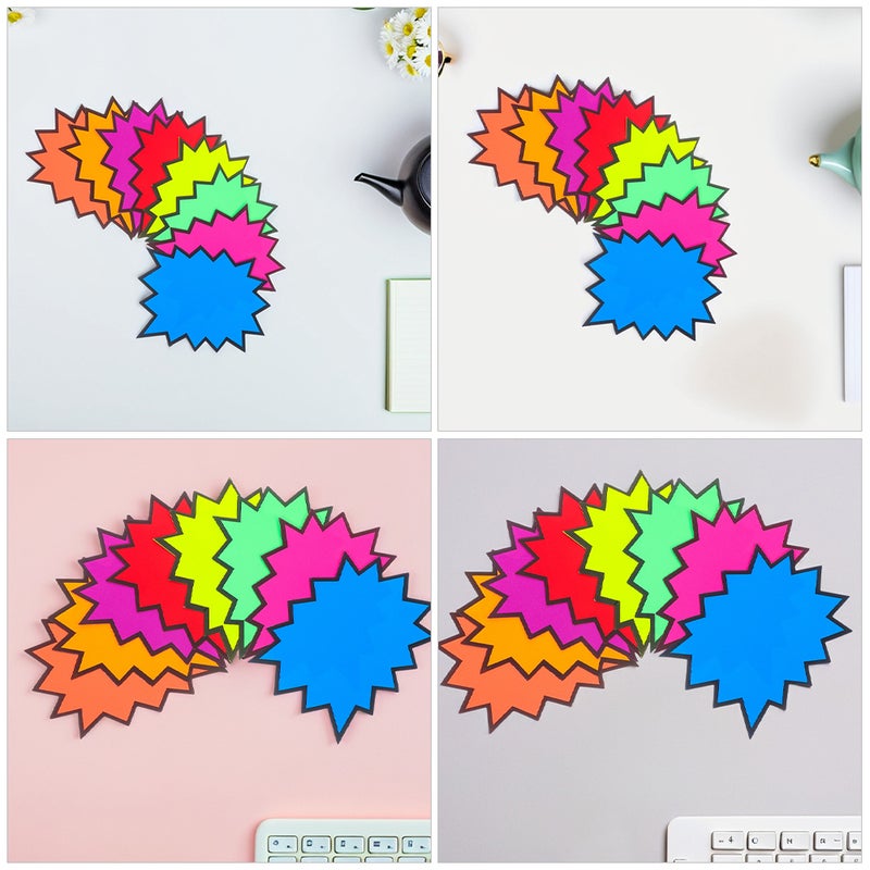 160pcs Fluorescent Burst Sale Signs For Retail Stores 8 Colors Price Tags For Advertising Paper For Supermarket Yard Sale - Image 2